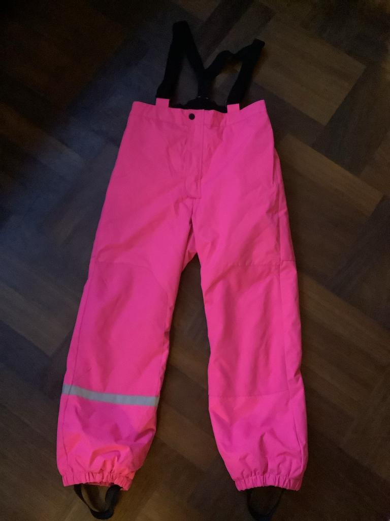 Roze H&M skibroek maat 140, Ophalen, Zo goed als nieuw, Meisje, Broek