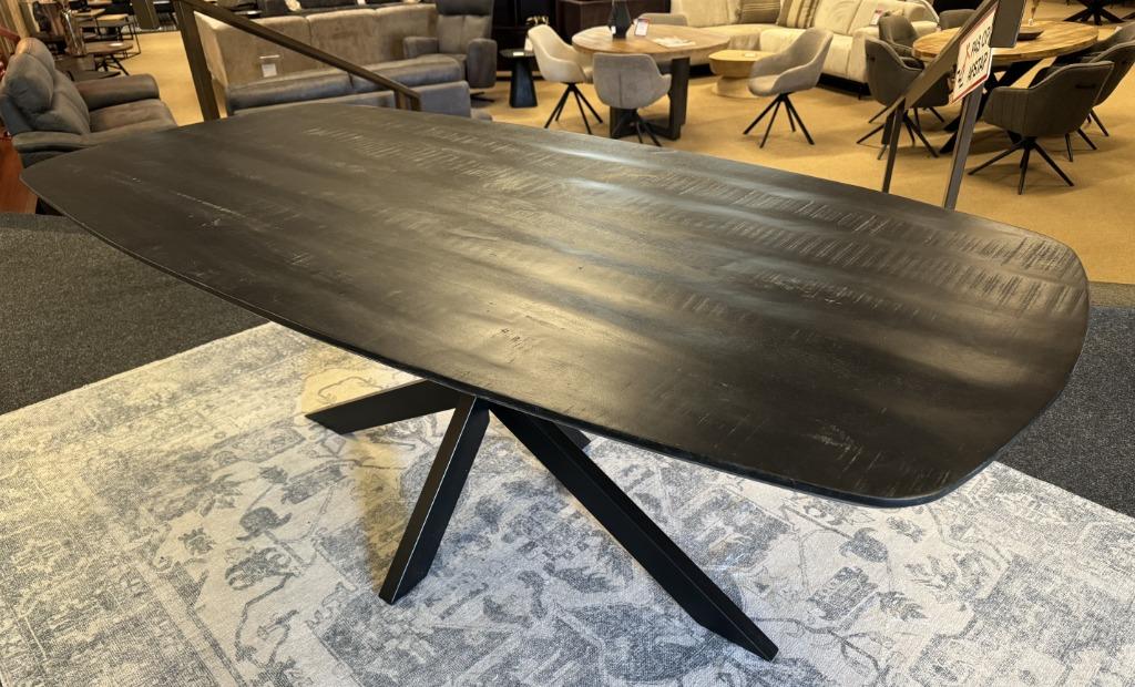 Eettafel Deens ovaal 180cm Zwart Direct/Leverbaar E-6050, Huis en Inrichting, Tafels | Eettafels, Nieuw, 50 tot 100 cm, 150 tot 200 cm