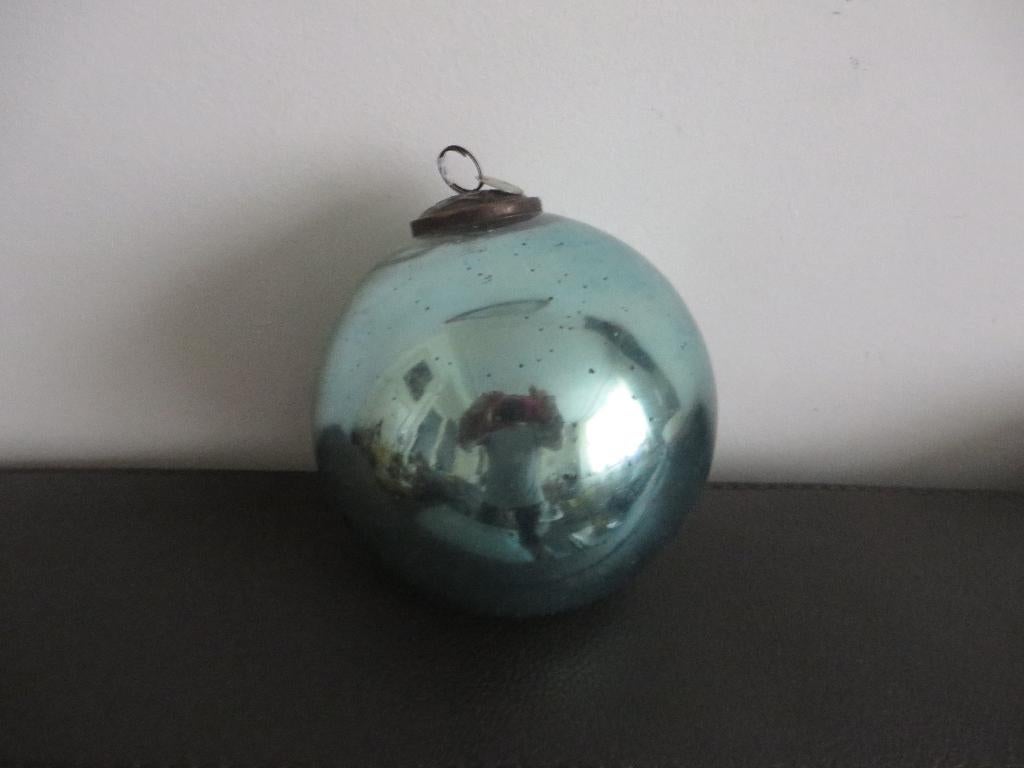 Grote licht blauw glazen heksen bal, Sissy Boy design, Antiek en Kunst, Ophalen of Verzenden