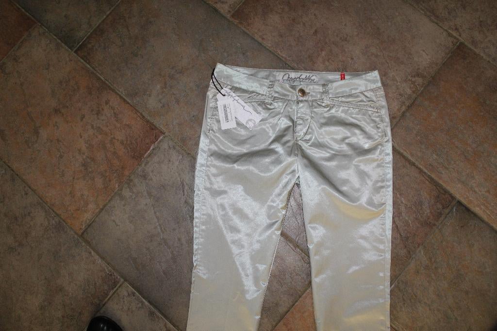 Murphy & Nye stretch goud glans broek mt 30 SUPERKOOPJE, Maat 38/40 (M), Overige kleuren, ., Nieuw