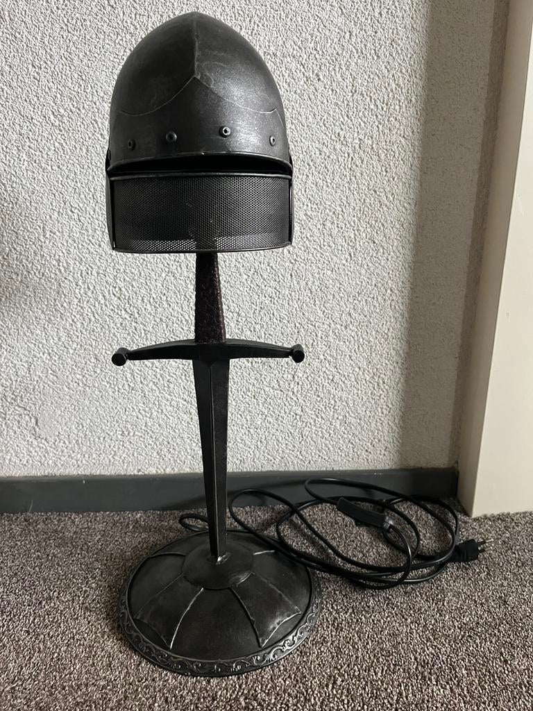 Ridderhelm tafellamp 50cm, Ophalen of Verzenden, Gebruikt, Metaal, 50 tot 75 cm