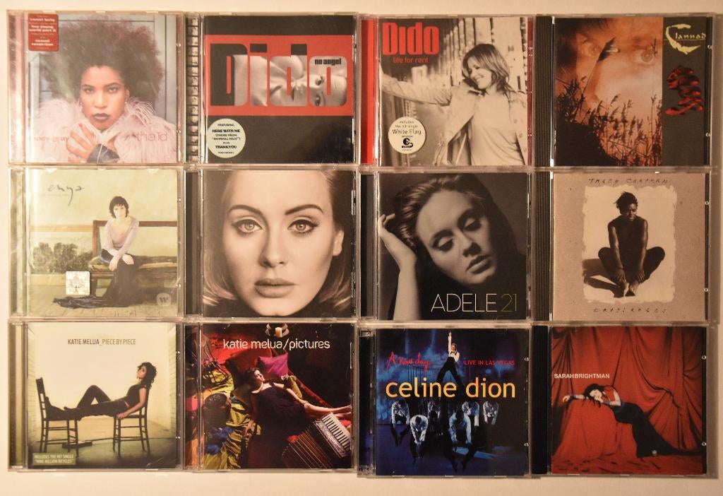 12 CD pop Engels zangeres Adele Melua Clannad Dido Dion Enya, Ophalen of Verzenden, Zo goed als nieuw