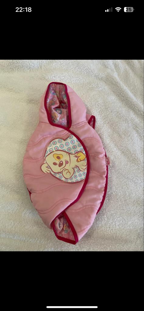 Poppen Draagzak - Roze, Kinderen en Baby's, Speelgoed | Poppen, Ophalen of Verzenden, Zo goed als nieuw, Babypop