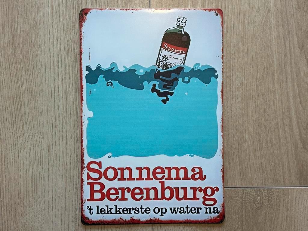 Reclamebord Sonnema Berenburg 20x30, Ophalen of Verzenden, Zo goed als nieuw, Reclamebord