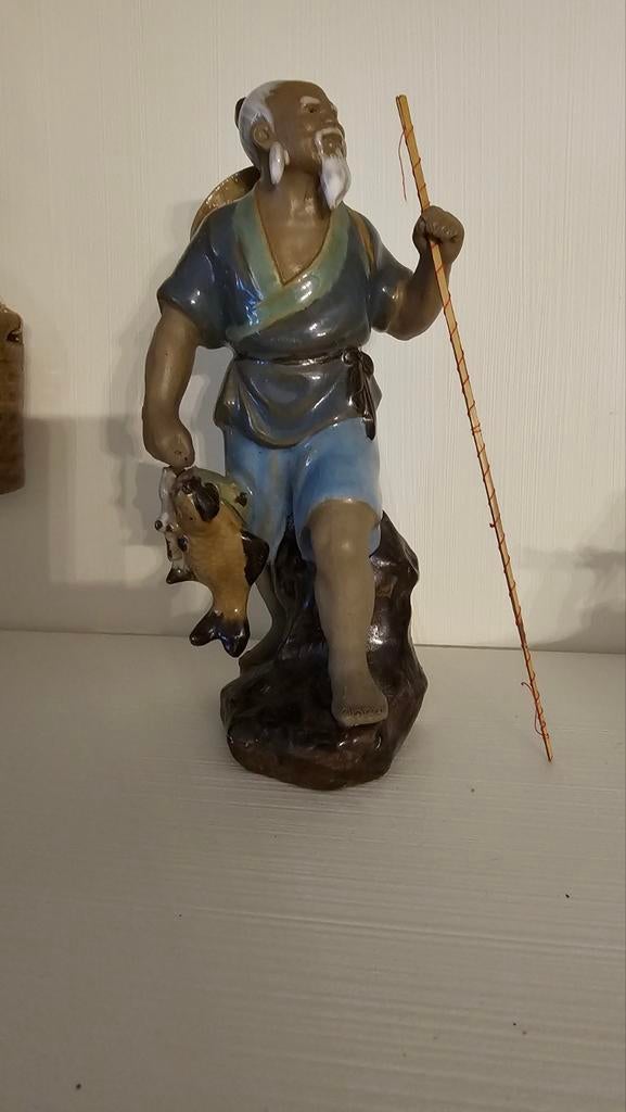 Vintage Shiwan Mudman Visser Beeldje, Ophalen of Verzenden