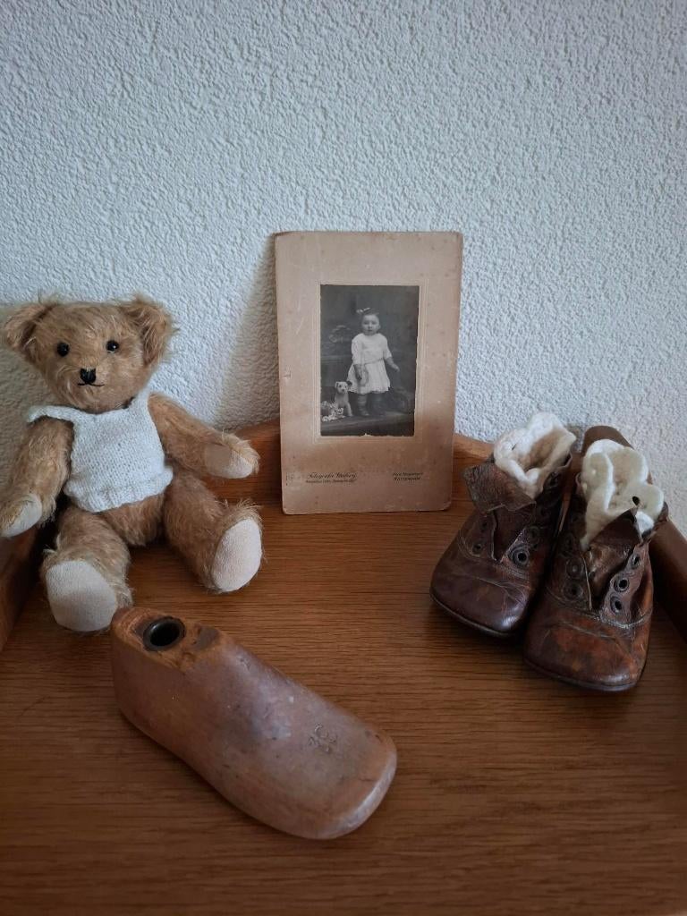 mooie oude kinder schoenmal 12 cm, Antiek en Kunst, Curiosa en Brocante, Ophalen of Verzenden
