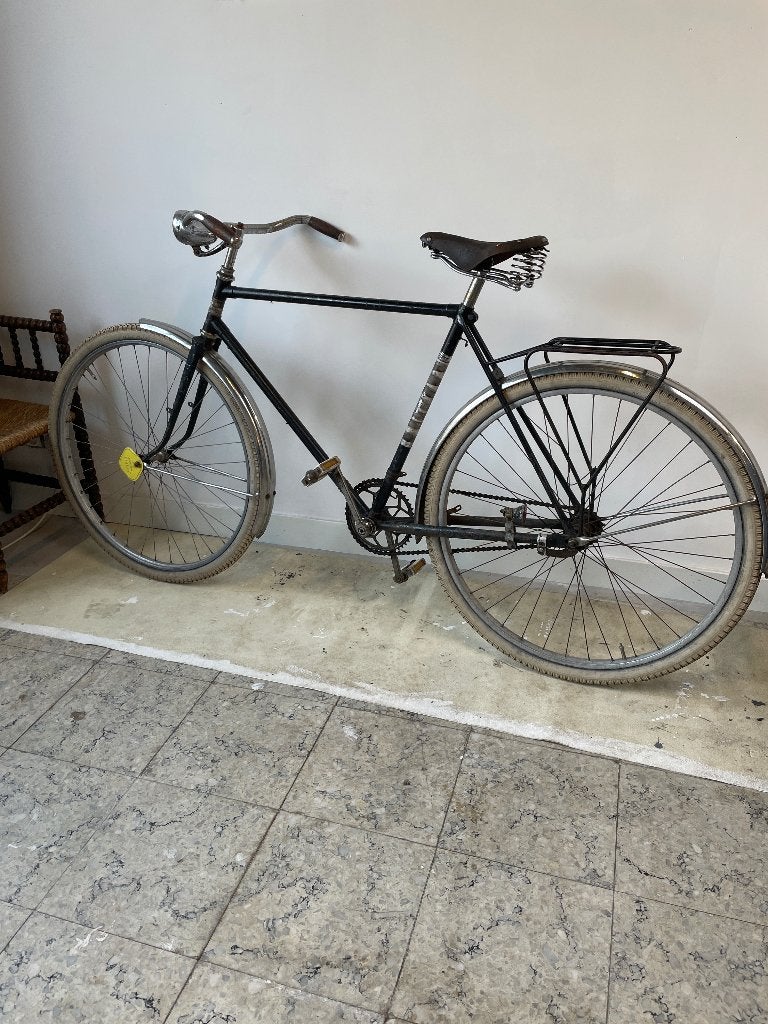Vintage herenfiets met Brooks zadel, Fietsen en Brommers, Terugtraprem, Onbekend, Ophalen of Verzenden, Jaren '50