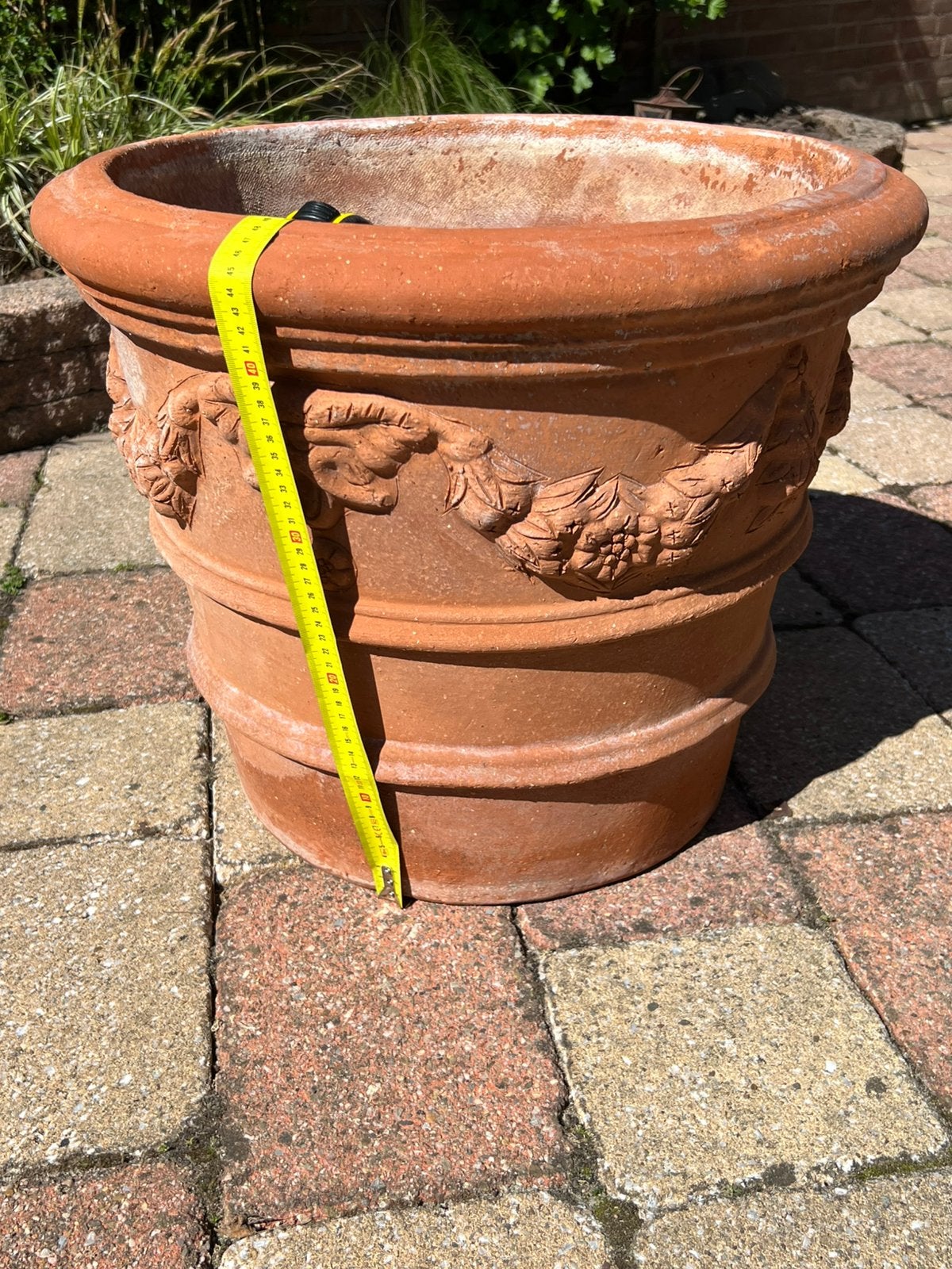 Terracotta pot, Ophalen, Steen, Rond, Zo goed als nieuw