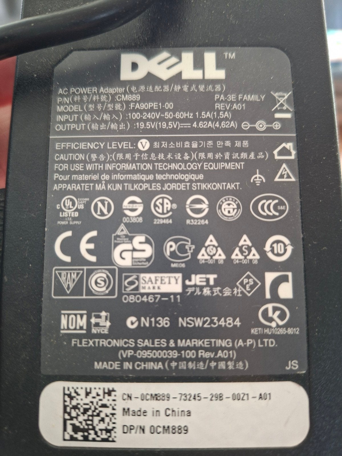 Originele Dell Latitude Oplader (PA-3E Family), Ophalen of Verzenden, Gebruikt, Dell