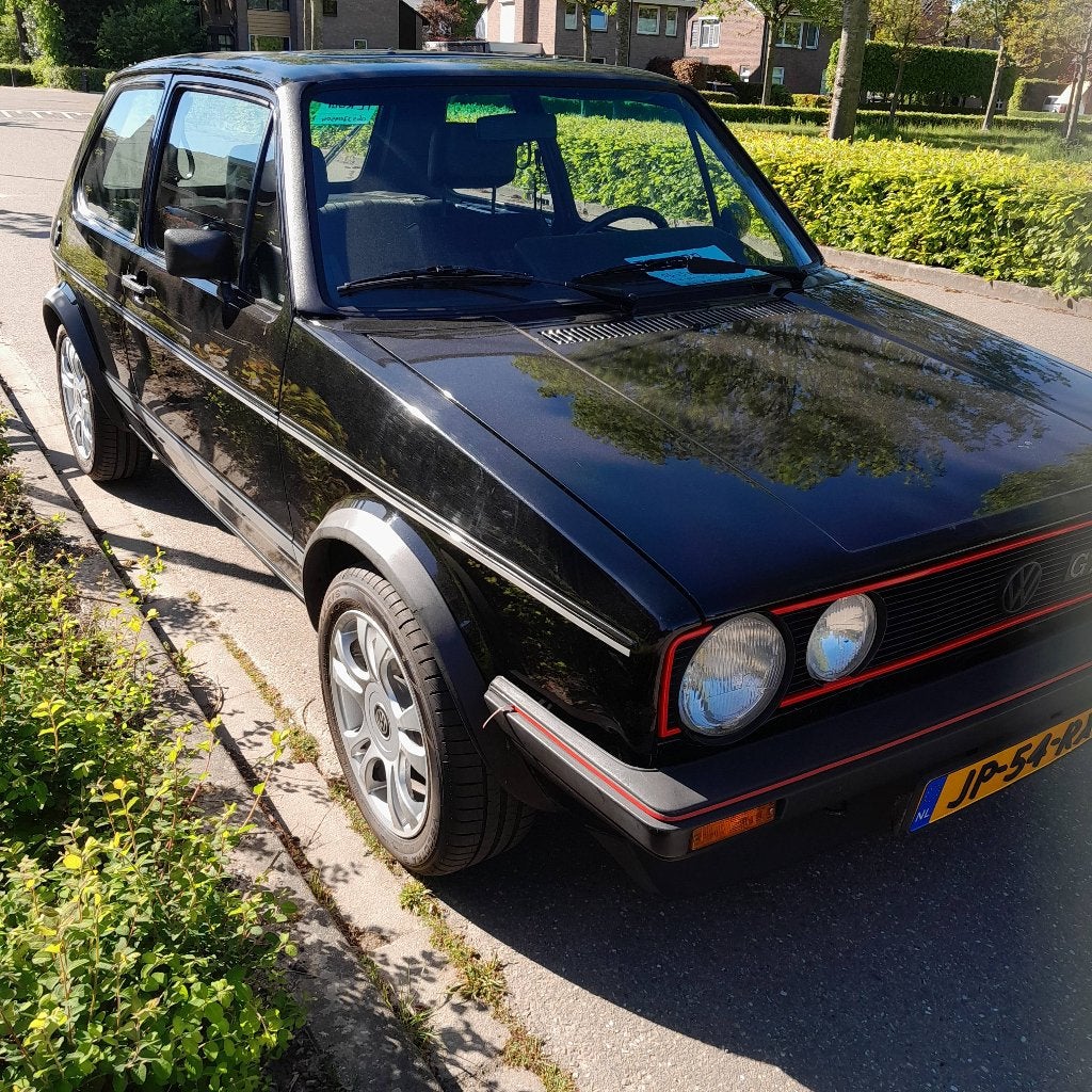 Volkswagen Golf 1.8 GTI 1983, Stof, Zwart, Zwart, Origineel Nederlands