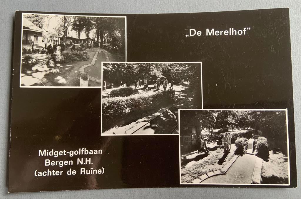 ,, De Merelhof”, Midget- golfbaan, Bergen N. H., Ophalen of Verzenden, Ongelopen, Noord-Holland