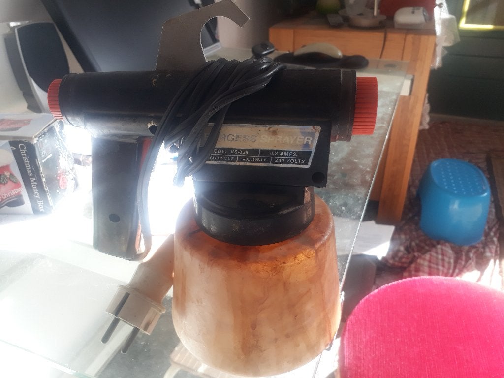 electrische spray  can gum. /pistol verf, Ophalen of Verzenden, Gebruikt