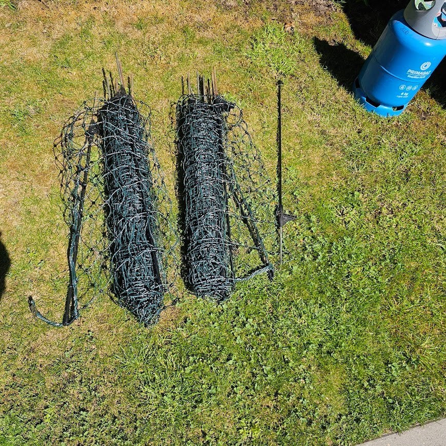 2x omheiningsnet / hondennet / puppynet – 65 cm x 15 meter, Ophalen, Gebruikt, Minder dan 10 meter