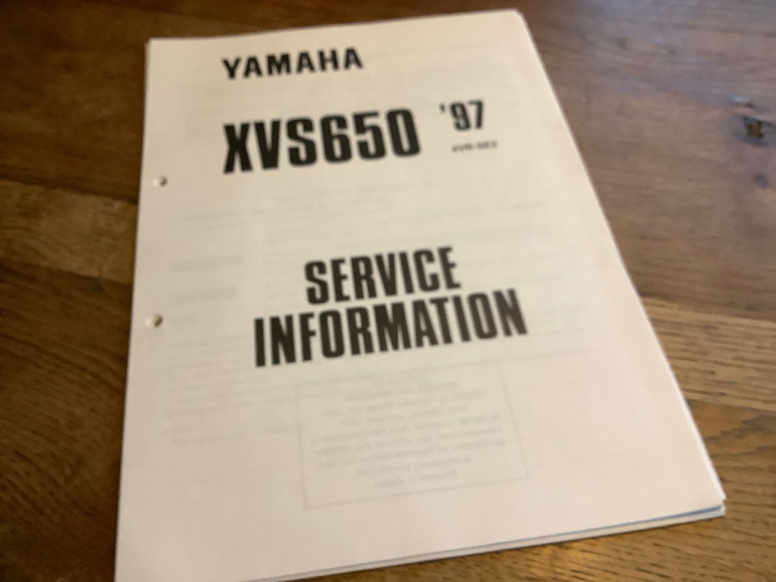 Yamaha XVS650 '97 Service Informatie Handleiding. (245), Verzenden, Yamaha