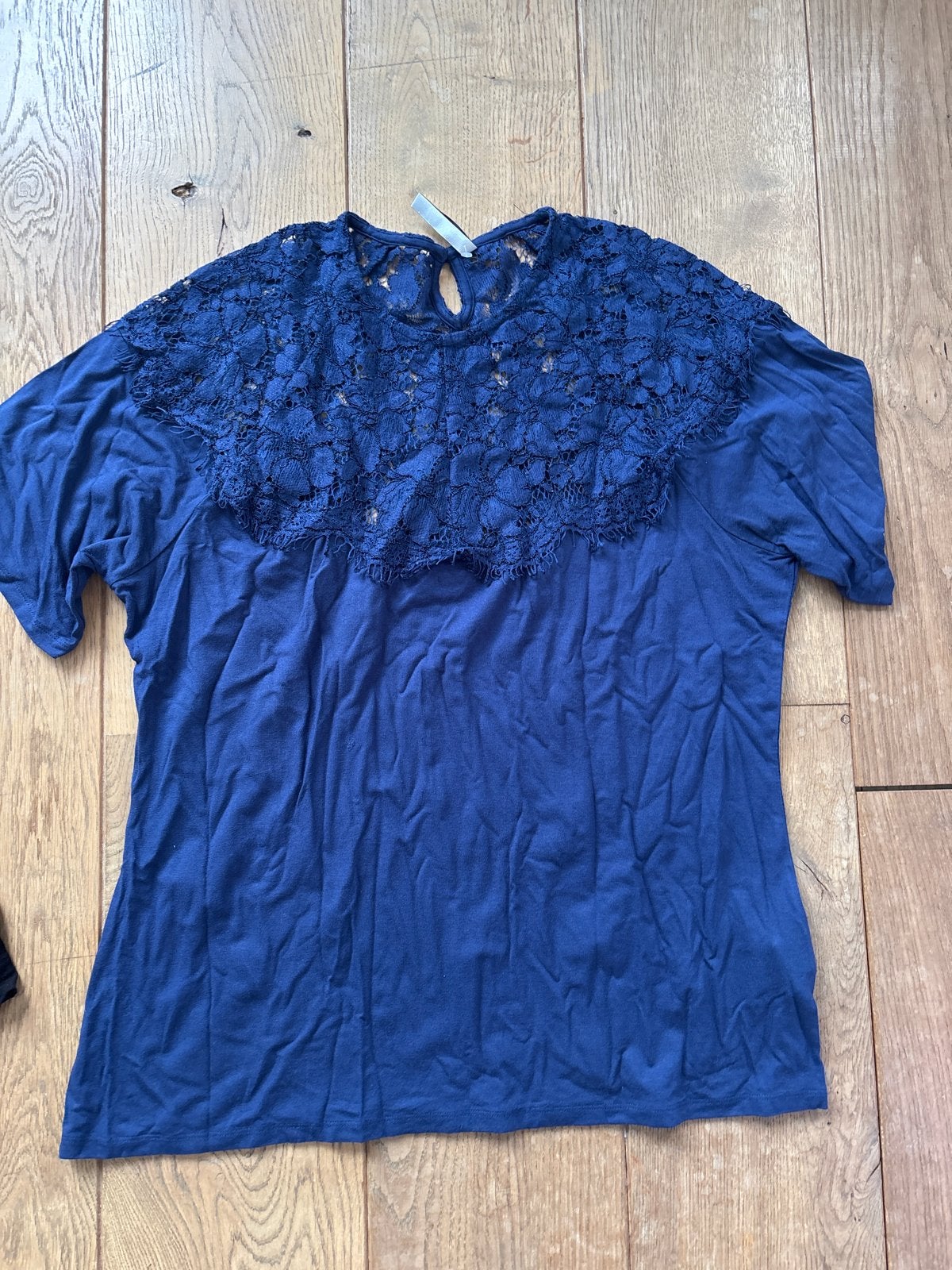 Summum shirt met kant, maat XXL, in perfecte staat, Kleding | Dames, Blauw, Maat 46/48 (XL) of groter, Ophalen of Verzenden, Zo goed als nieuw