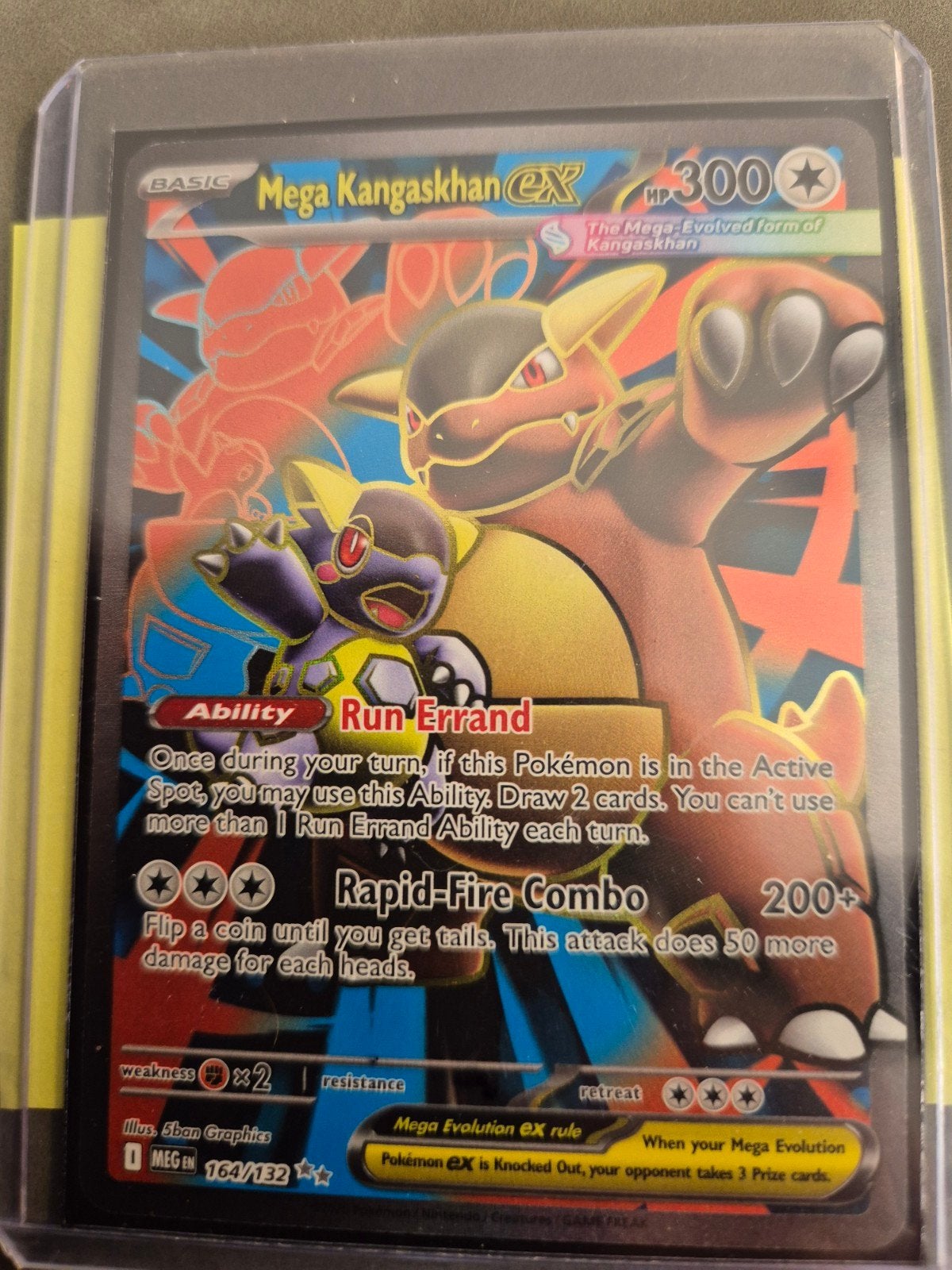 Mega Kangaskhan EX Pokémon Kaart 164/132, Ophalen of Verzenden, Zo goed als nieuw, Losse kaart