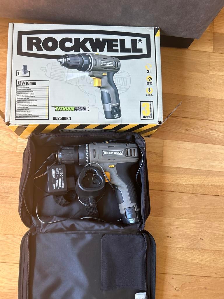 Rockwell 12V Accuboormachine/Schroevendraaier, Doe-het-zelf en Verbouw, Ophalen of Verzenden, Nieuw, Minder dan 400 watt, Boor- en Schroefmachine