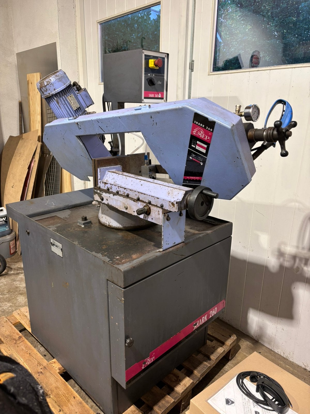 Mep shark 260 Lintzaagmachine, Ophalen, Gebruikt, 70 mm of meer, Lintzaag