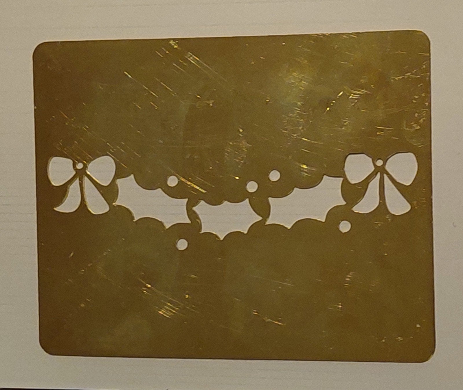 Embossing mal (messing) - Kerstversiering, Ophalen of Verzenden, Zo goed als nieuw, Kerst, Pons of Mal