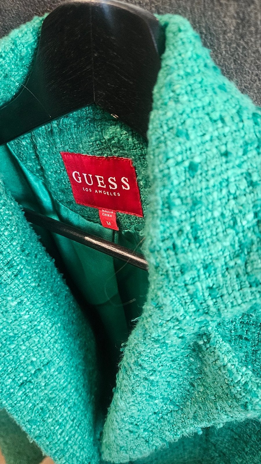 Guess Groene Tweed Jas Maat M, Maat 38/40 (M), Guess, Ophalen of Verzenden, Zo goed als nieuw
