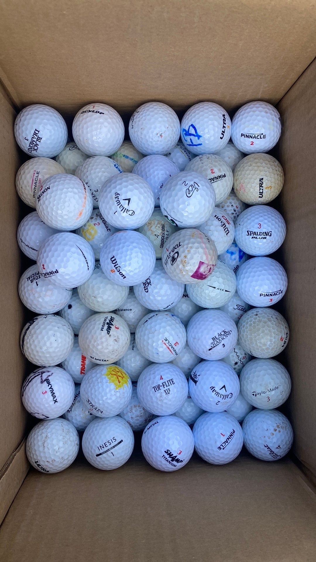 Mix van 100 gebruikte golfballen, Ophalen, Gebruikt, Bal(len)