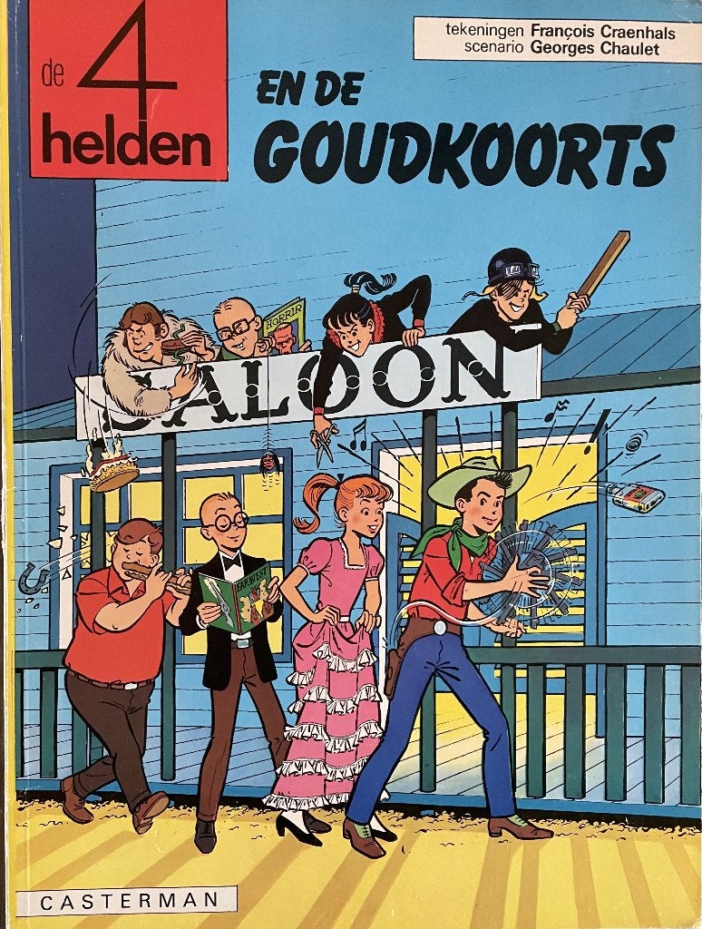 de 4 helden 1.50 euro, Eén stripboek, Ophalen of Verzenden, Gelezen