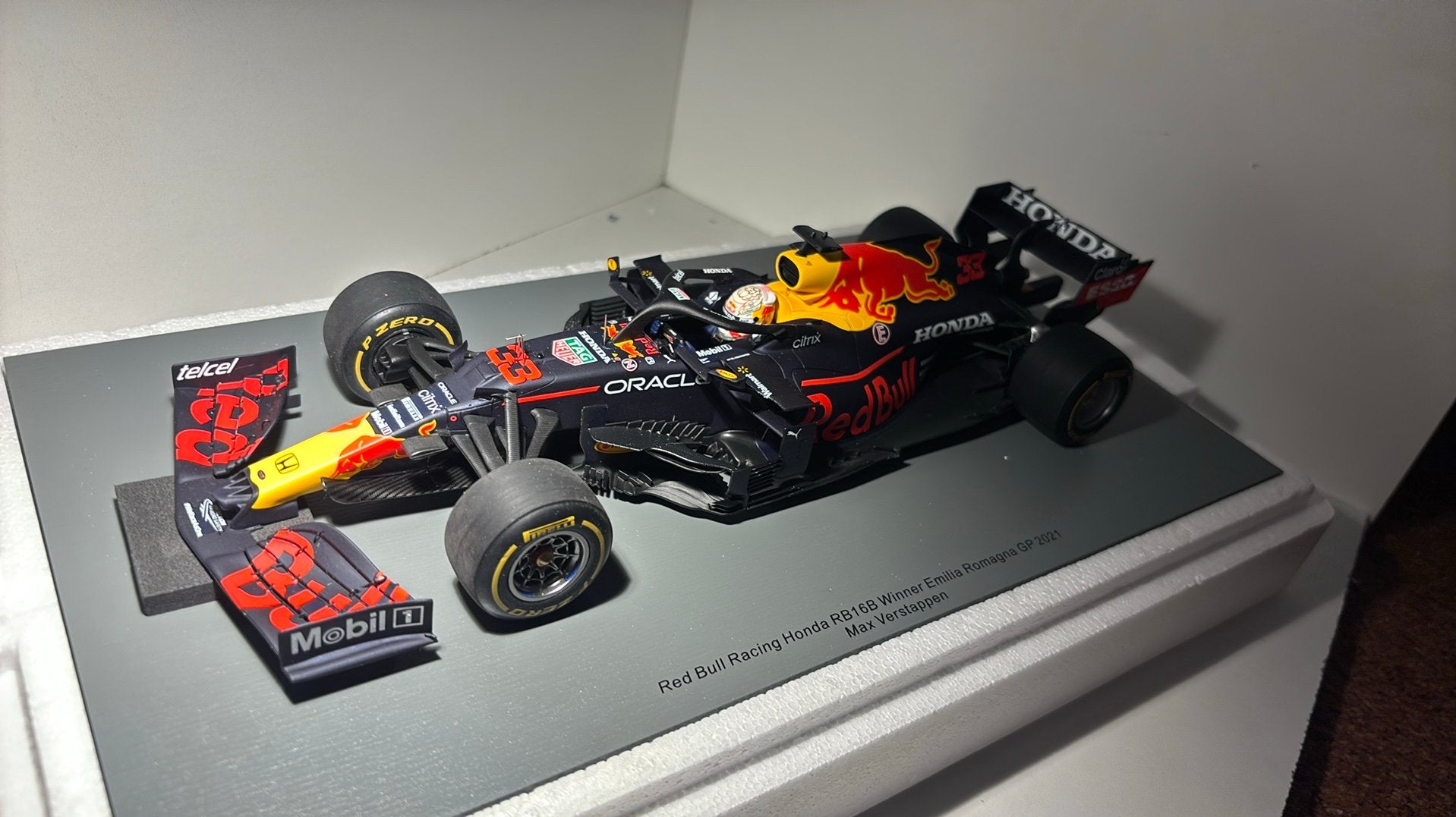 F1 red bull honda win m.verstappen emillia 2021 spark 1.18, Overige merken, Ophalen of Verzenden, A, A