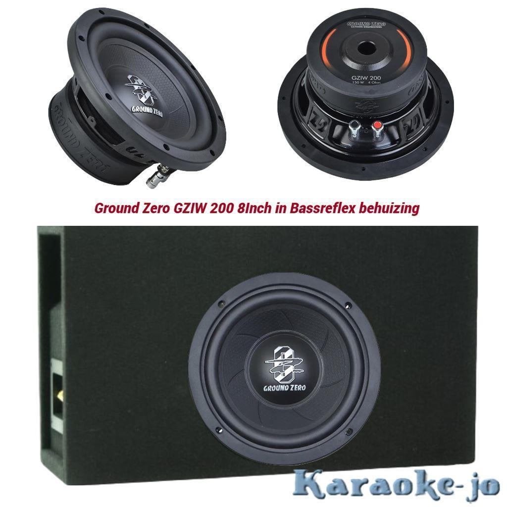 Ground Zero GZIW 200 8Inch in Bassreflex behuizing, Auto diversen, Autospeakers, Nieuw, Ophalen of Verzenden