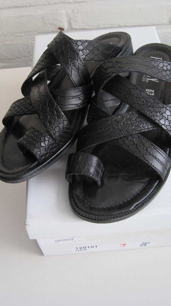 Fantasy damessandalen maat 39 kleur zwart, Slippers, Zwart, Fantasy, Ophalen of Verzenden