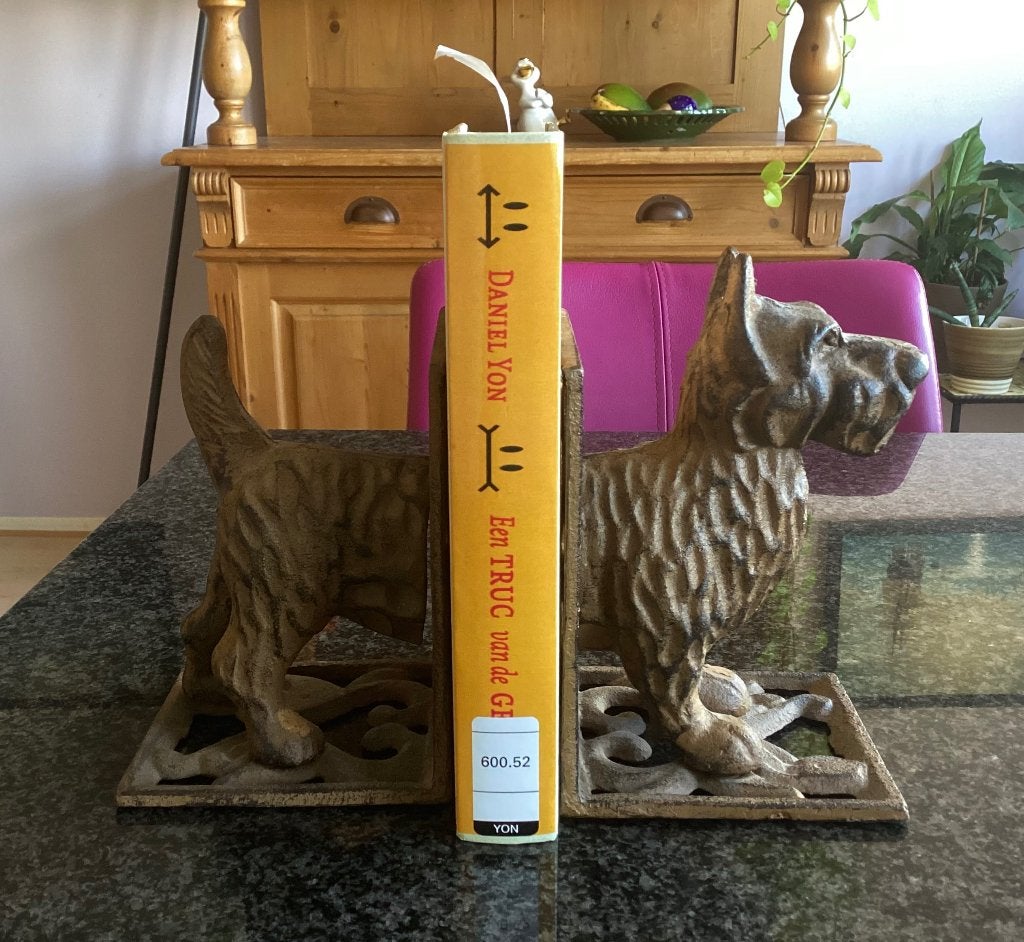 Boekensteunen, gietijzer, Schotse Terriër, hond, vintage, Ophalen