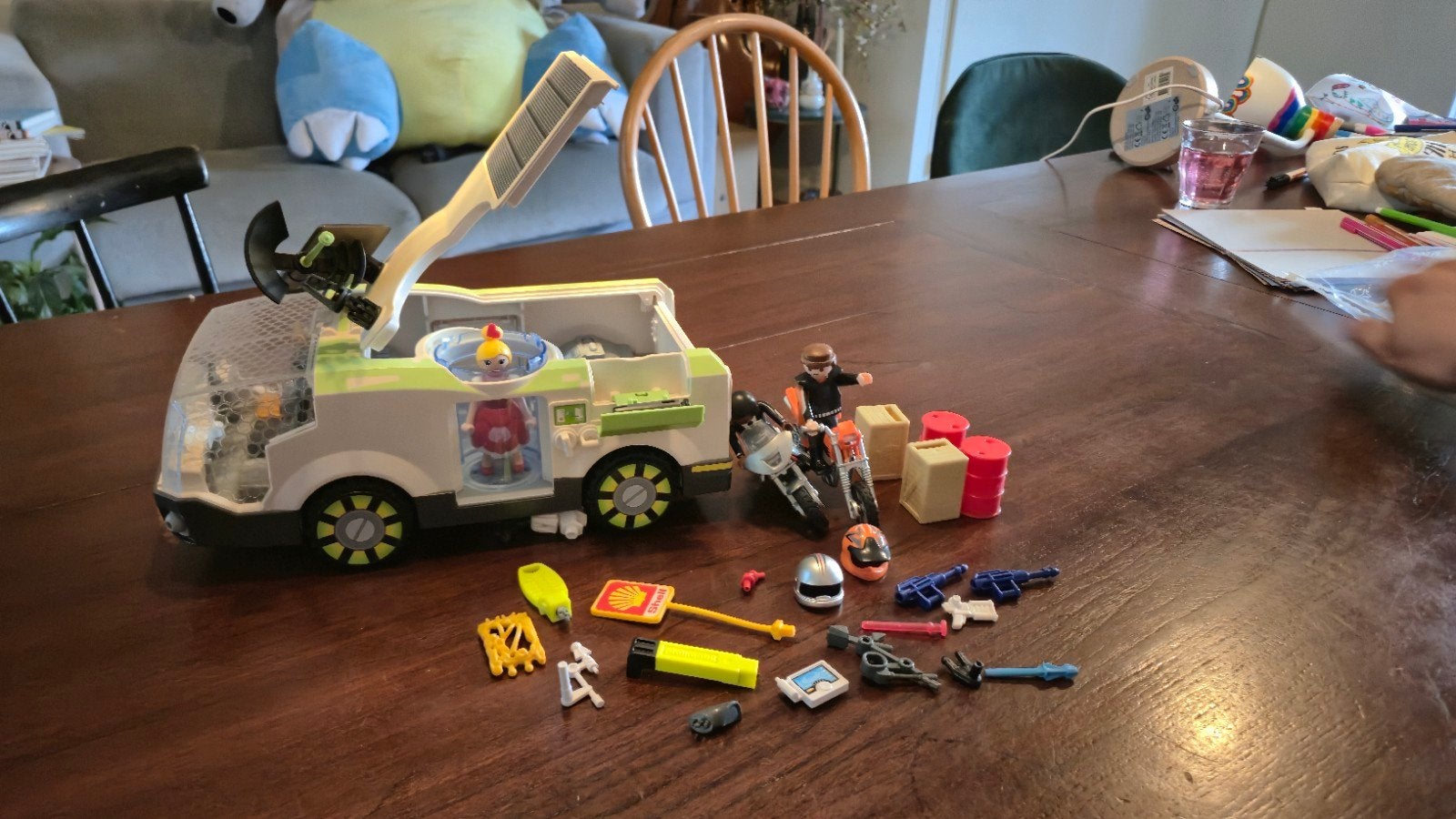 Playmobil Geheime Agenten voertuig met accessoires, Gebruikt, Losse onderdelen, Voertuig, Ophalen of Verzenden
