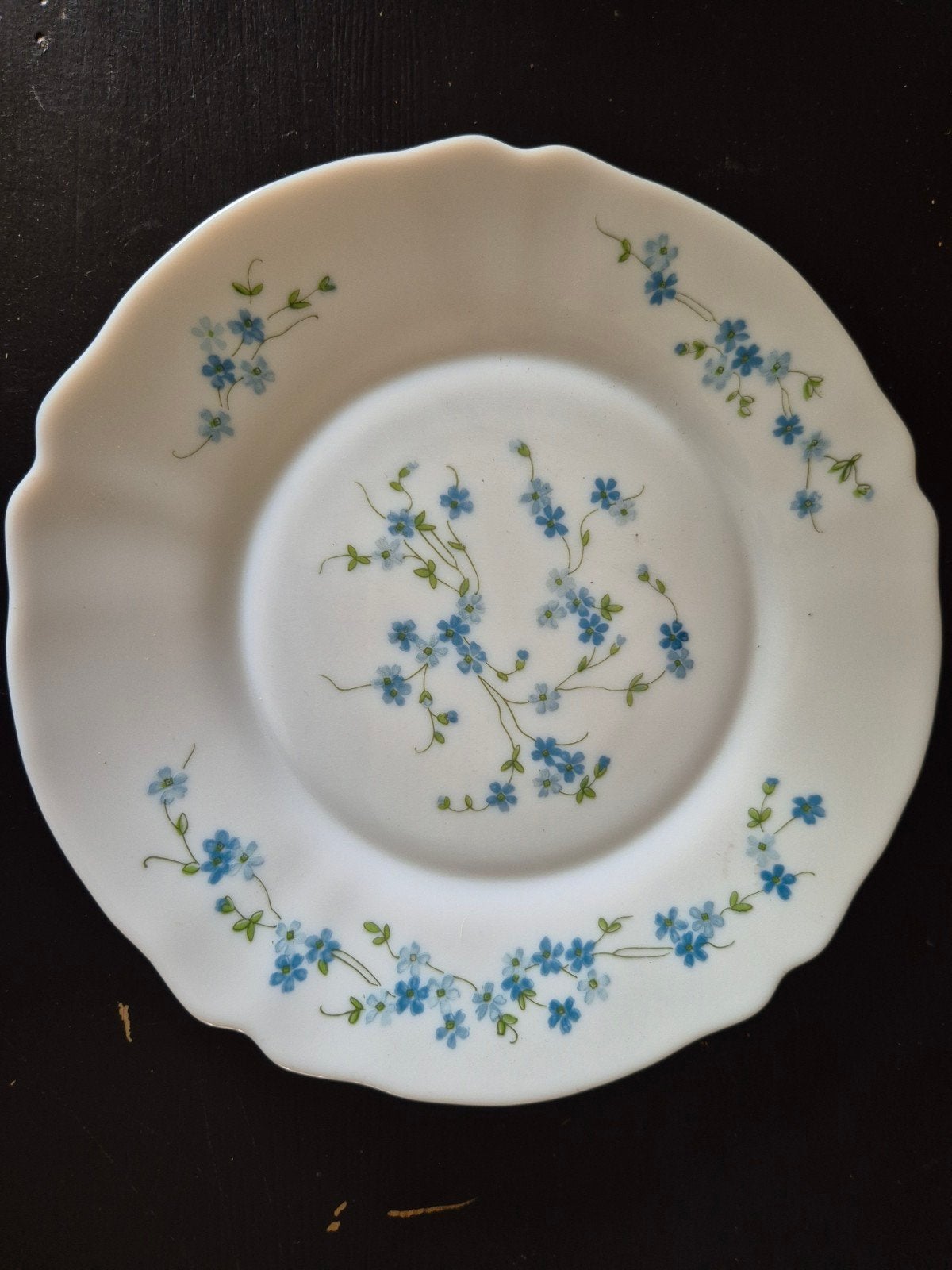10 borden Arcopal Veronica vergeet-me-nietjes jaren 70, Ophalen of Verzenden, Huis en Inrichting