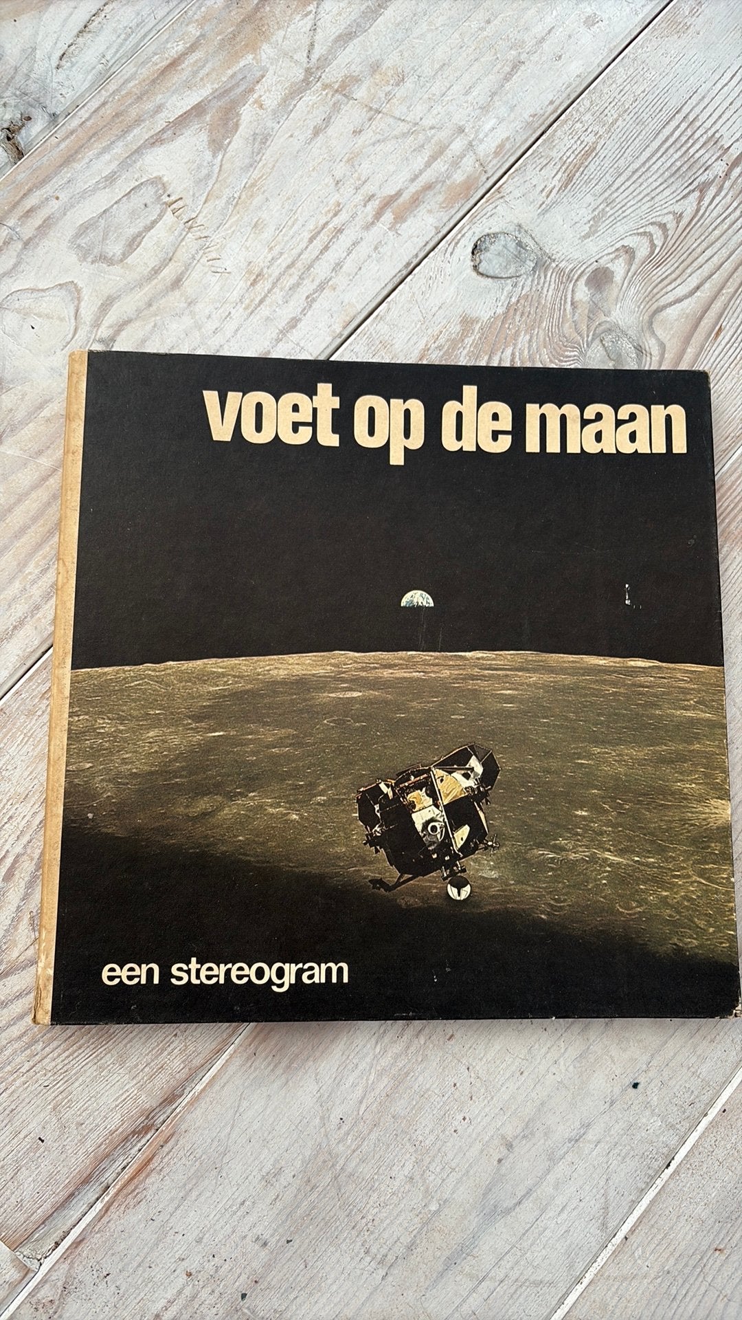Stereogram Voet op de Maan Apollo 11, Ophalen of Verzenden, Zo goed als nieuw, Nederland