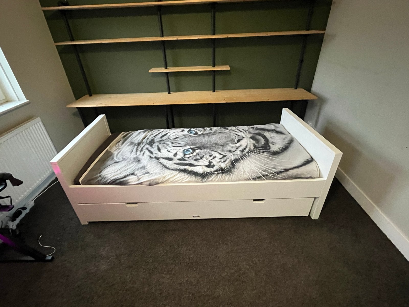 Bopita bed met uitschuifbaar logeerbed en lades 90x200, Ophalen, Gebruikt, 90 cm, Eenpersoons
