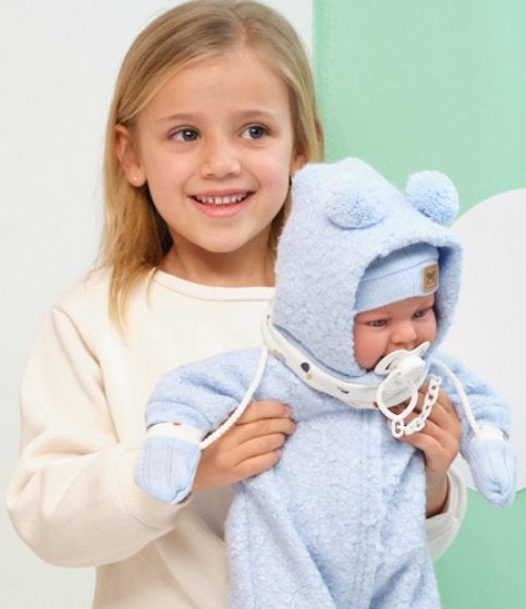 Softbody levensechte baby pop Llorens babypop m geluid speen, Nieuw, Ophalen of Verzenden, Babypop, .