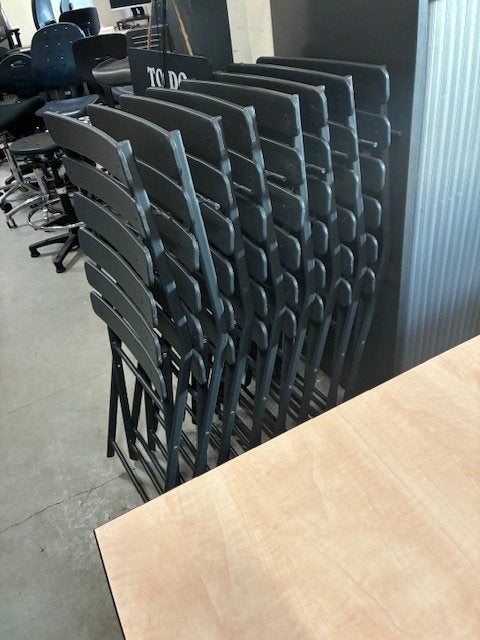 Metalen Bistro stoelen  klapstoel, Ophalen, -, Zwart, -