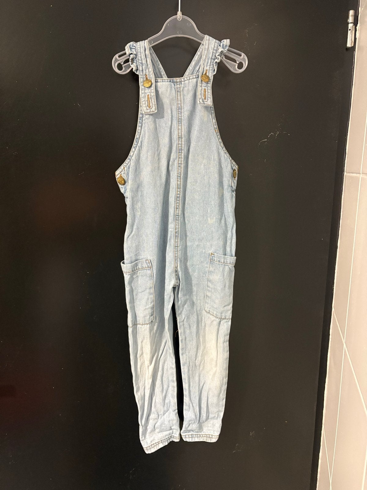 Leuke spijker tuinbroek maat 98/104 met lichte verkleuringen, Kinderen en Baby's, Ophalen of Verzenden, Gebruikt, Jongen of Meisje