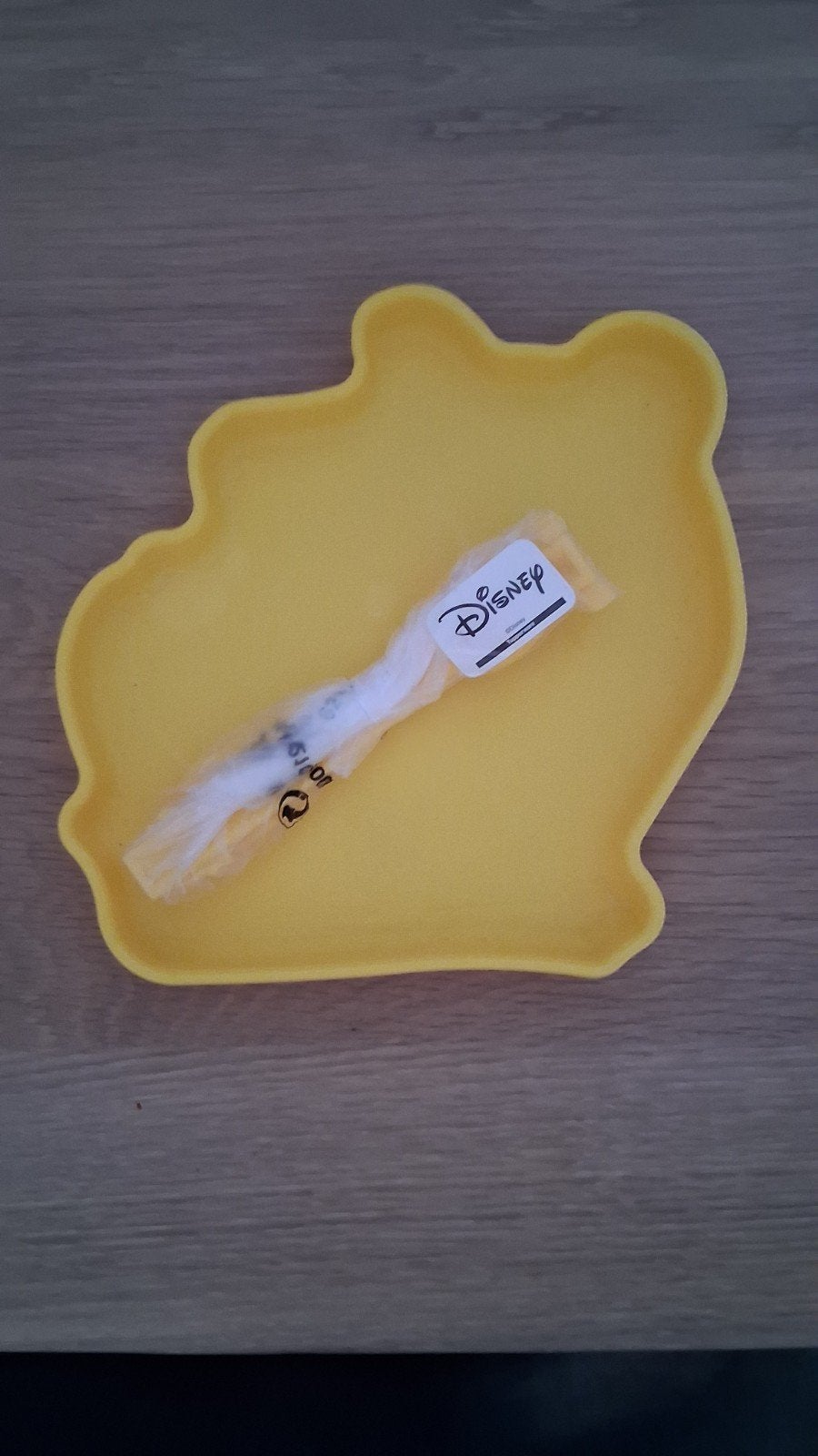 Tupperware Winnie de Poeh bord en bestek, Schaal, Geel, Nieuw, Ophalen of Verzenden