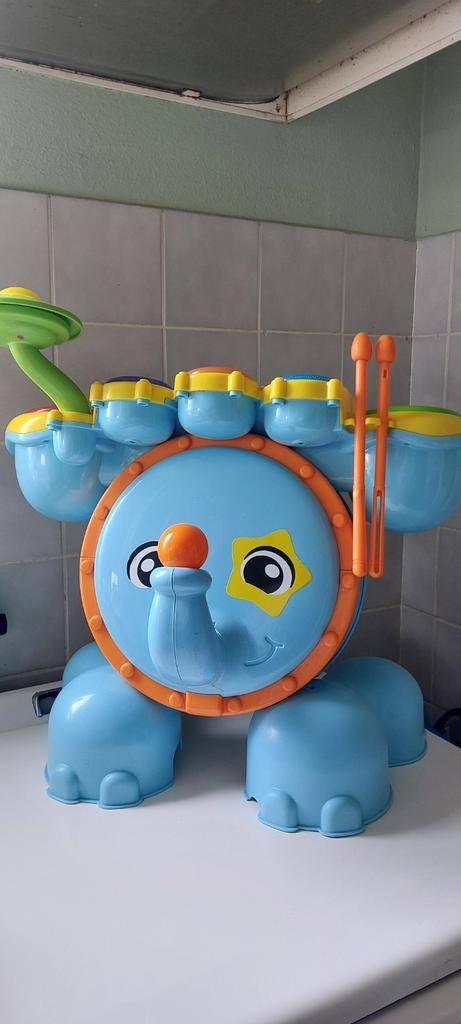 VTech Olifant Drumstel - Werkt goed, mist klein voetstukje, Ophalen of Verzenden