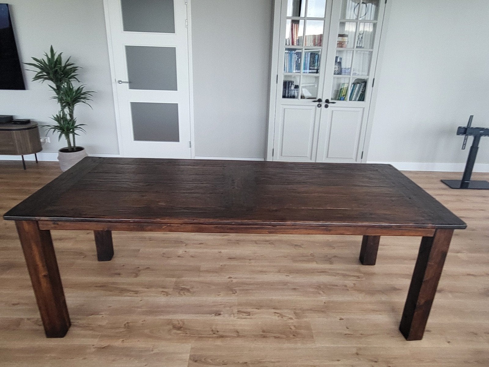 Robuuste eettafel (220x95x78 cm) - Gebruikt, goede staat, Ophalen, Gebruikt, 200 cm of meer, 50 tot 100 cm