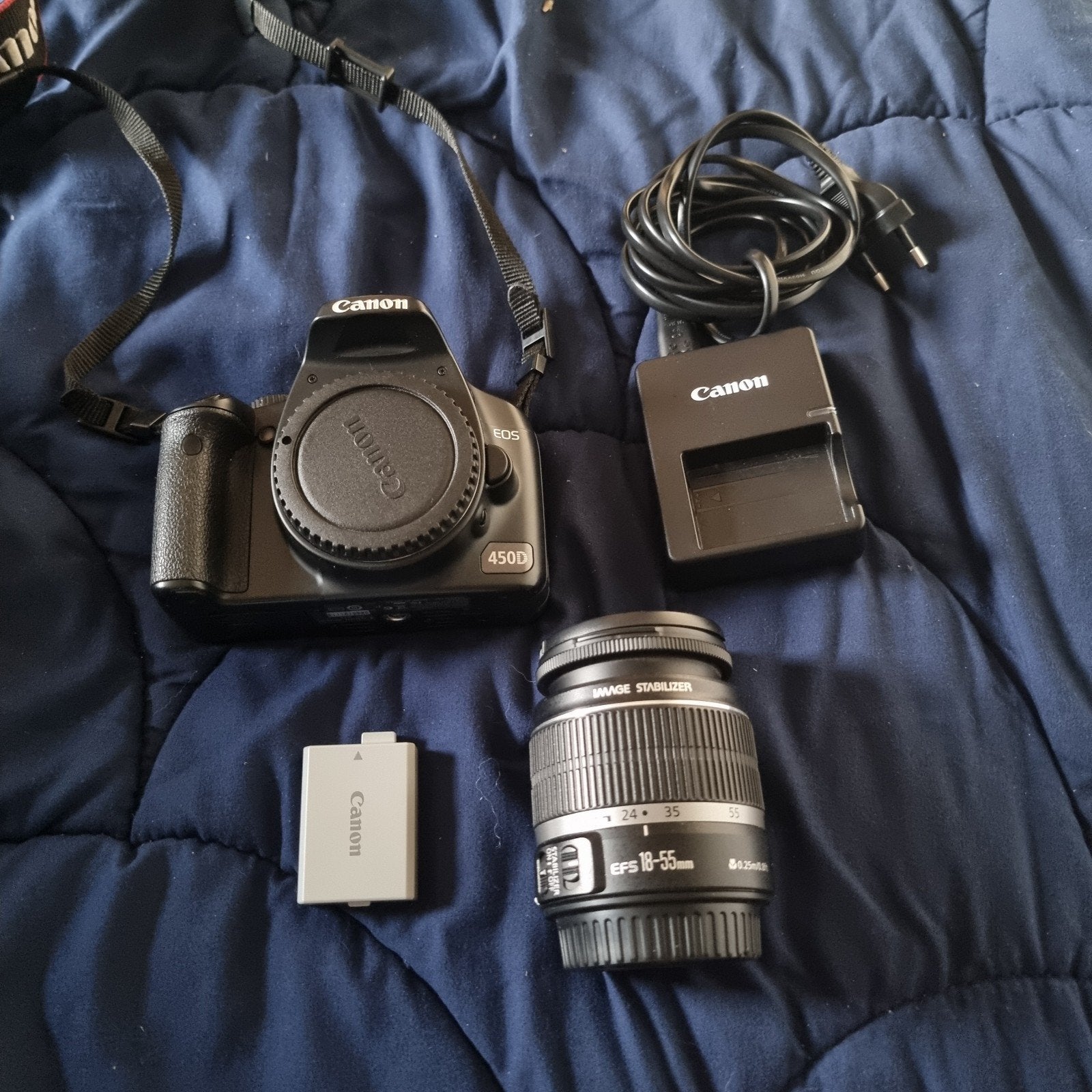 Canon EOS 450D Spiegelreflexcamera - Zo goed als nieuw, Ophalen, Spiegelreflex, Canon, Lensdop