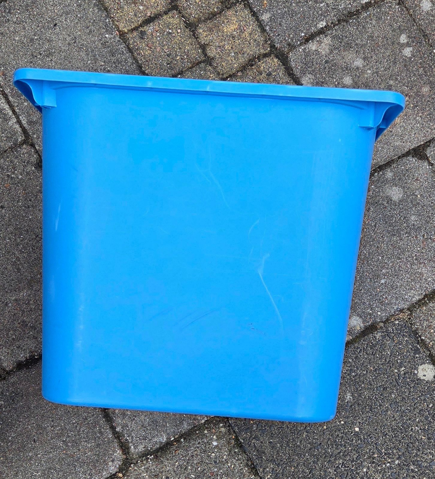Blauwe kunststof opbergbak ikea, Ophalen, Gebruikt, Kunststof