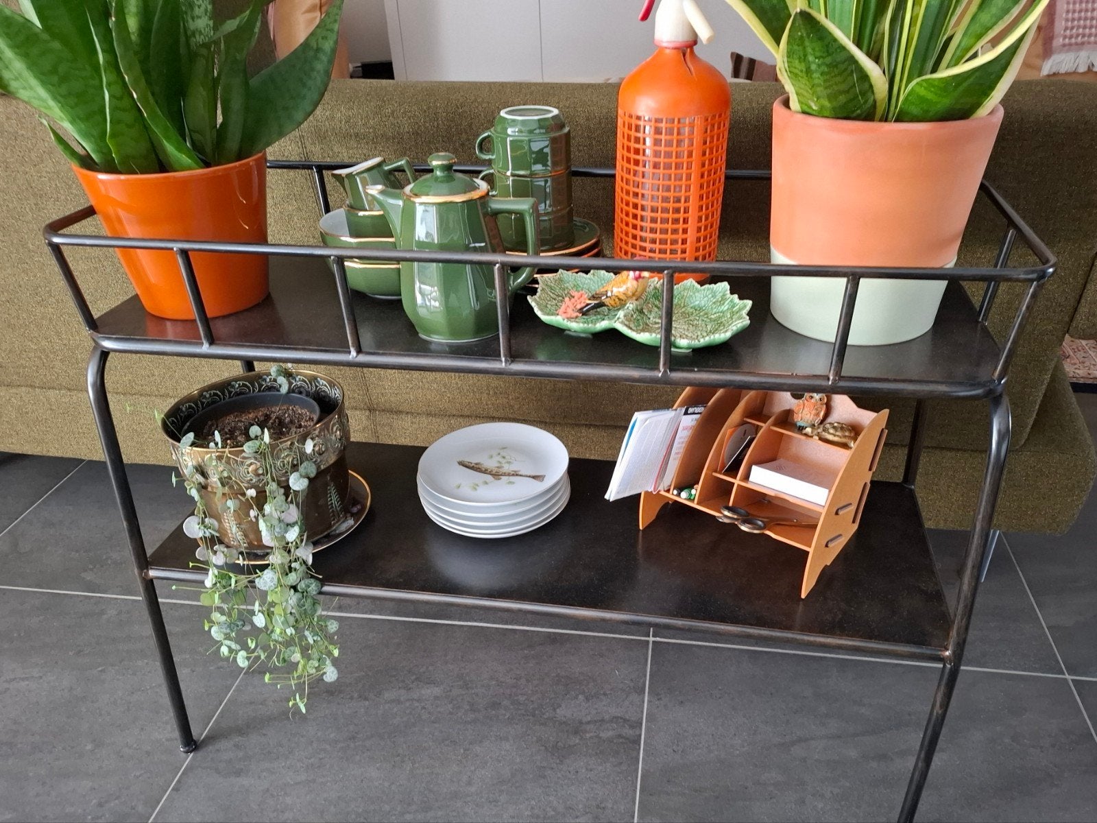 plantentafel, Huis en Inrichting, Gebruikt, Metaal of Aluminium, Ophalen of Verzenden, 75 cm of meer