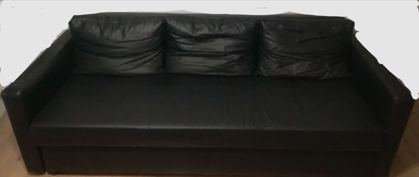 IKEA zwaart Friheten 3-zits slaapbank met opbergeruimte., Ophalen, Tweepersoons