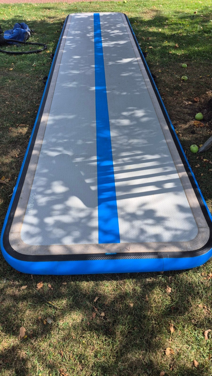 AirTrack Factory Airtrack 5 x 1 meter – incl. pomp, Ophalen, Gebruikt, Groter dan maat 42, Blauw