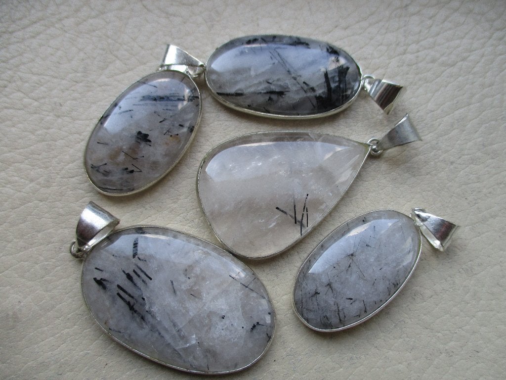 partijtje rutiel quartz natuursteen hangers, Sieraden, Tassen en Uiterlijk, Ophalen of Verzenden, Nieuw, Steen of Mineraal, Met edelsteen