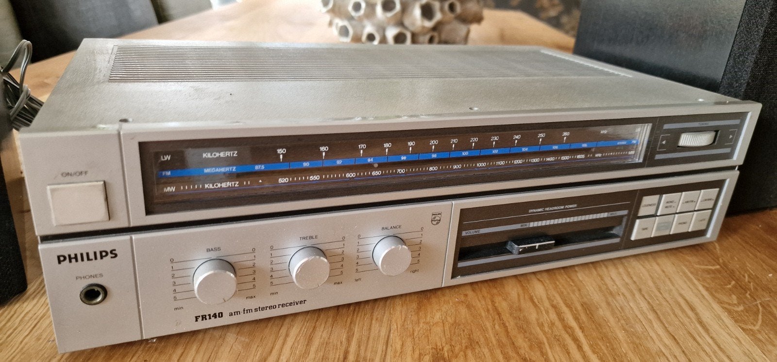 Philips FR140 AM/FM Stereo Receiver met Speakers, Ophalen of Verzenden