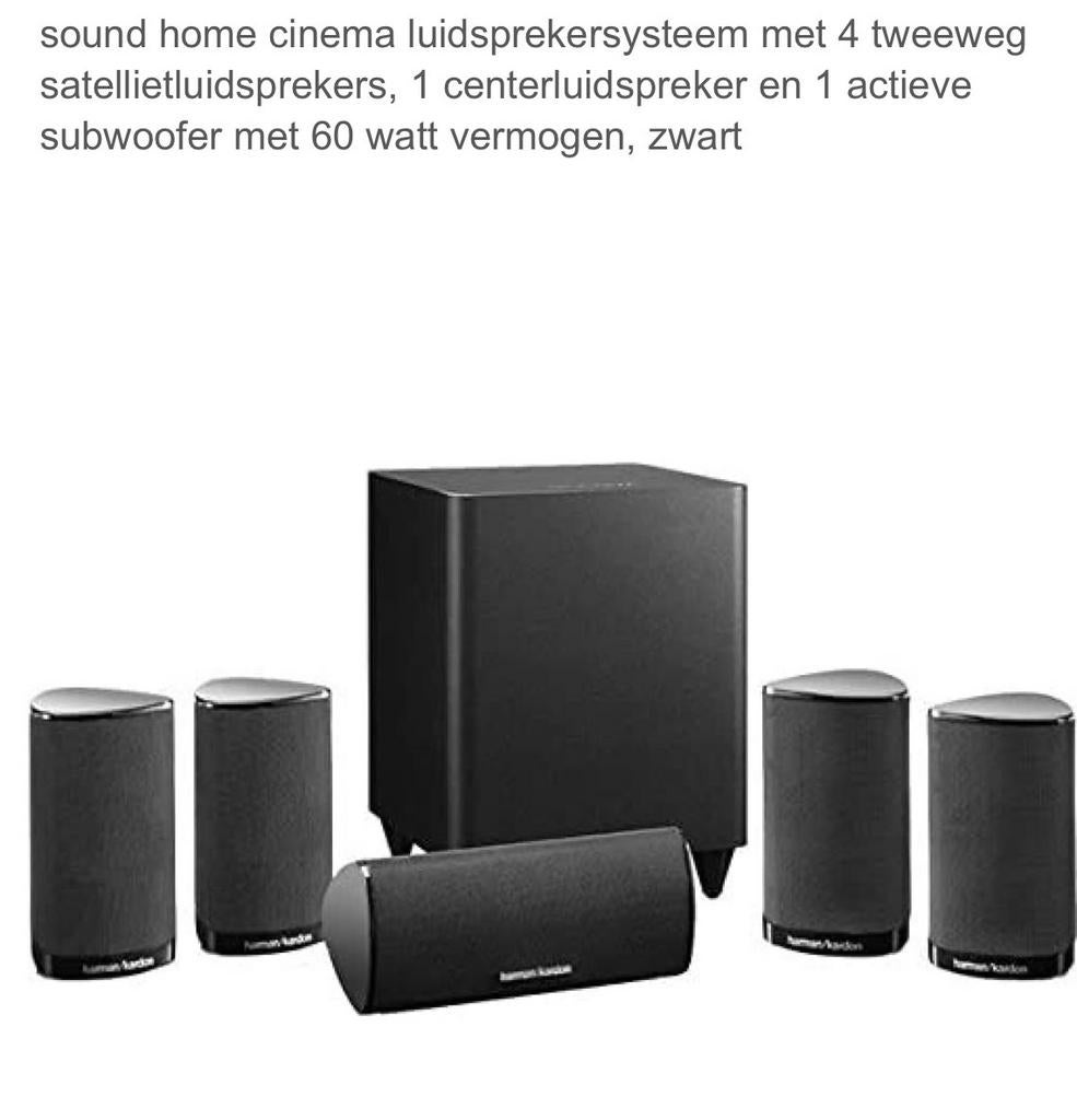 Harman Kardon HKTS16, Zo goed als nieuw, 5.1-systeem, 40 tot 70 watt, Ophalen
