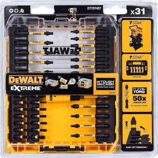DeWalt EXTREME FlexTorq - Schroefbit Set - 31 Delig, Nieuw, Ophalen of Verzenden, Www.loods56.nl, X