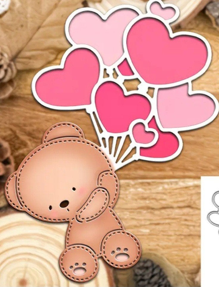 Nieuw  snijmal beertje met ballon, Ophalen of Verzenden, Nieuw, Overige thema's, Pons of Mal